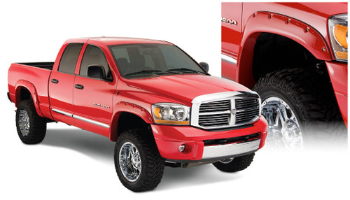 Bushwacker Real Truck Dodge Pocket Style Fender Flare Set of 4 - OE Matte Black