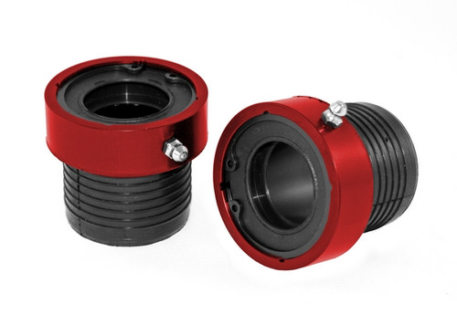 Rugged Ridge Front Axle Tube Seal Kit for Dana 44 - Red for 2003-2018 Jeep Wrangler Rubicon