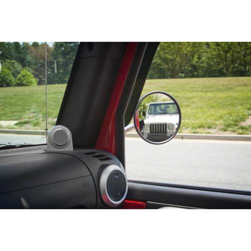 Rugged Ridge Real Truck Quick Release Mirror Relocation Kit for 1997-2018 Jeep Wrangler - Black