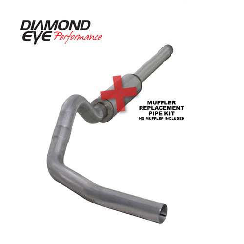 Diamond Eye MFG K4310A-RP Cat-Back Single Muffler Replacement Pipe for Ford 7.3L F250/F350 (1994-1997.5)