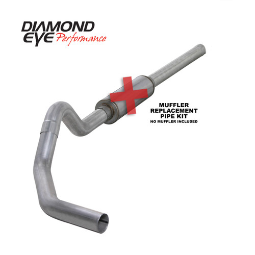 Diamond Eye MFG K4234A-RP Cat-Back Single Muffler Replacement Pipe for Dodge 5.9L 2500/3500 (2004.5-2007.5)