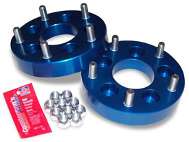 Spidertrax Jeep 5 on 4-1/2 to 5 on 5-1/2 Blue Wheel Adapters (Pair) WHS004