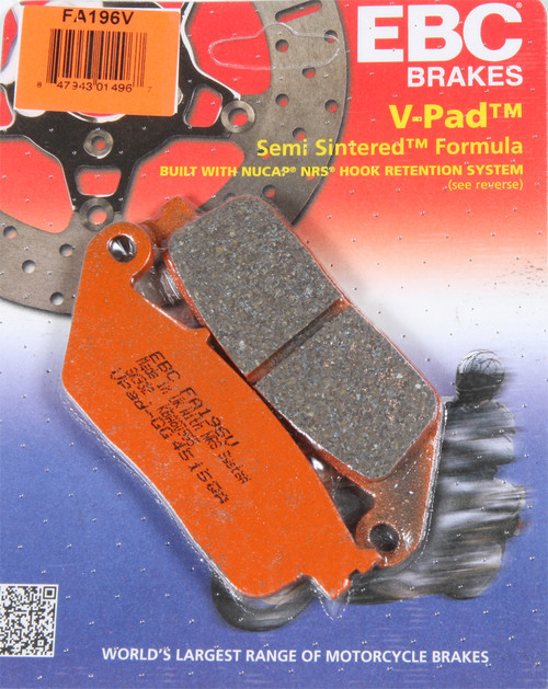 EBC Brakes V Series Semi-Sintered V-Pads - Part Number FA196V