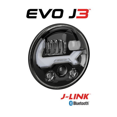 J.W. Speaker 12V DOT LED High Low Beam Heated Headlight with Built-In Turn Signal - Graphite 2-Light Kit (Part #0555613)