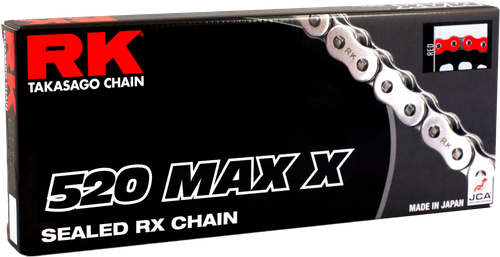 RK Excel 520MAXX-120-RR Drive Chain for Motorcycles - Red 520 x 120