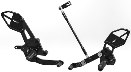 Vortex RS651K Rear Set Complete for Yamaha - Black