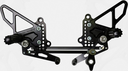 Vortex RS198K Rear Set Complete for Ducati – Durable Aluminum Construction with Dual Ball Bearing Pedals