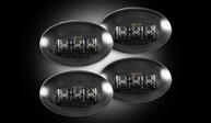 Recon Lighting Ford 99-10 Superduty Dually Fender Lens Set with Red and Amber LED Lights