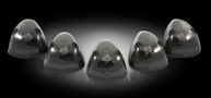 Recon Lighting Dodge 94-98 Smoked Cab Roof Light Lens with Amber 194 Bulbs - Complete 5-Piece Kit with Wiring and Hardware