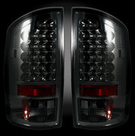 Recon Lighting Dodge Ram 07-08 LED Tail Lights with Smoked Lens - Part #264179BK