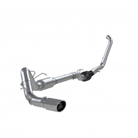 MBRP T409 Stainless Steel Turbo Back Exhaust System for 2003-2007 Ford F-350 6.0L Cab & Chassis - Single Side Exit, Retains Factory Catalytic Converter - Part S6240409