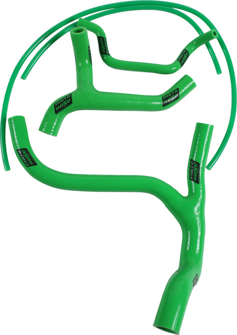 MOTO HOSE Silicone Y Hose Kit (Green) – Enhanced Coolant Flow with Color-Matched Hoses