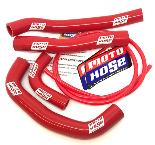 Moto Hose Kit Red – Color Matched Silicone and Fuel Lines for Enhanced Coolant Flow