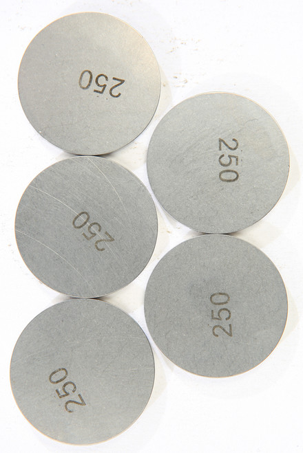K&L Valve Shims 2.50mm x 0.29in (5-Pack) - Precision Engine Valve Adjustment Components