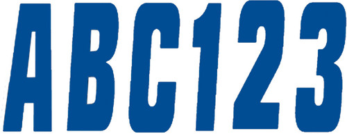 HARDLINE 350 PWC Kit Blue - Full Solid Color Registration Decal Set (Part No. BLU350EC)