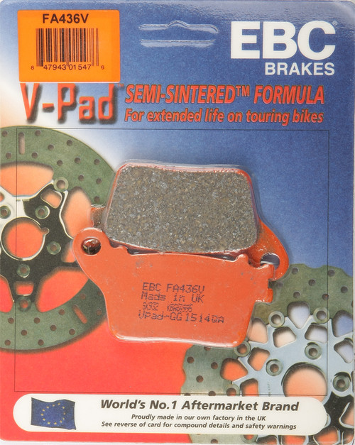 EBC Brakes V Series Brake Pads - Part Number FA436V for Street and Dirt Bikes