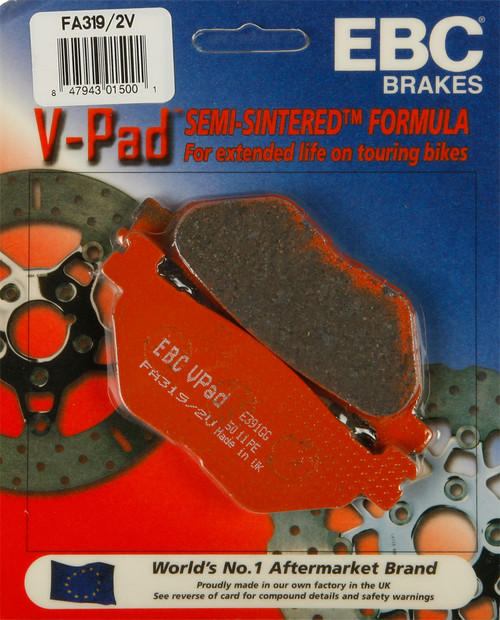 EBC Brakes V Series Brake Pads FA319/2V for Street and Dirt Bikes