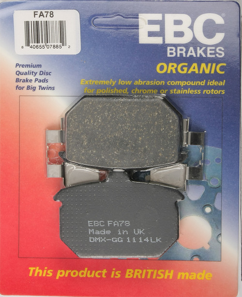 EBC Brake Pads Fa78 Organic – High-Performance Replacement for Reliable Braking