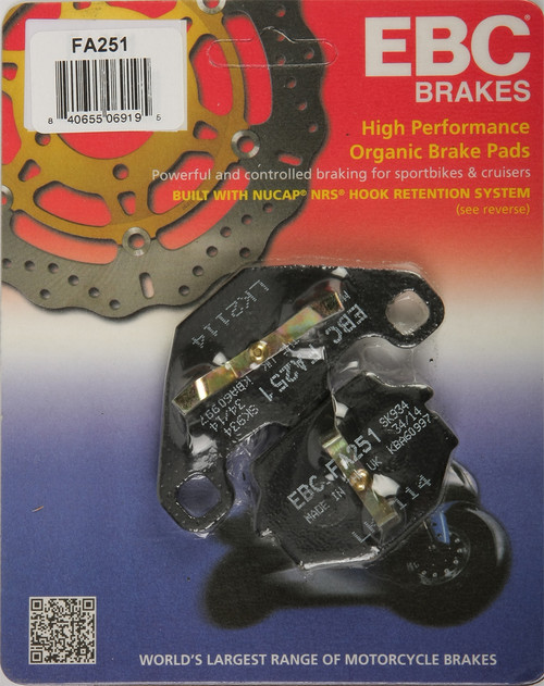 EBC FA251 Brake Pads for Enhanced Stopping Power and Durability