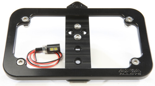 AXIA MODLP-BK Lighted License Plate Frame with 12V LED and Versatile Mounting Options