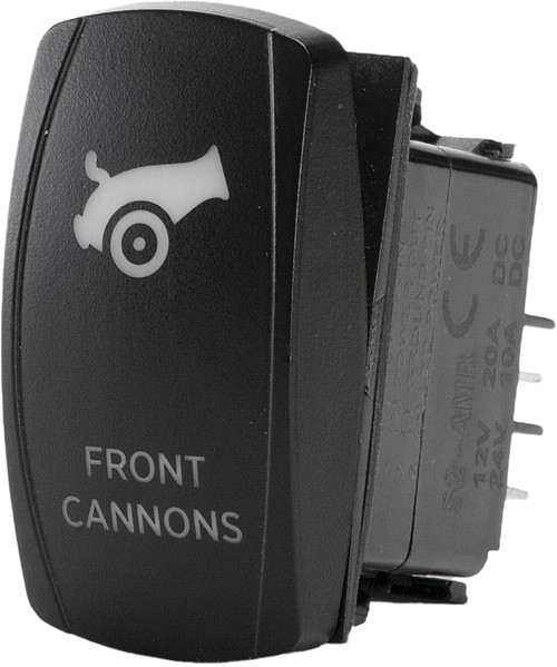 FLIP Pro Series Backlit Front Cannons Dash Switch (Part Number SC2-AMB-A31)