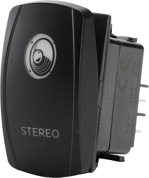 FLIP Pro Series Backlit Stereo Accessory Switch (Part Number: SC1-AMB-A32)