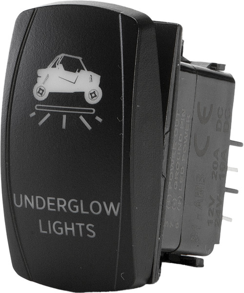 FLIP Pro Series Backlit Rocker Switch SC1-AMB-L65 for Underbody Lighting