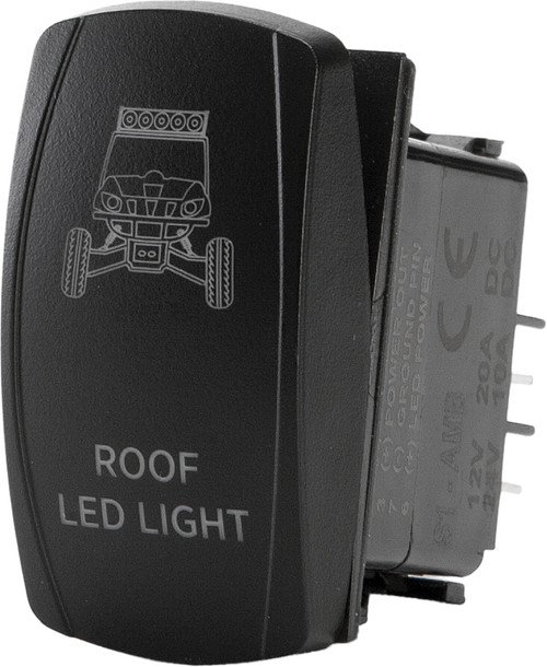 Flip Rhino Roof LED Lighting Switch Pro Series Backlit - Part Number SC1-AMB-L38