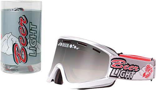 BEER OPTICS Cold Bullet Goggle Silver Mirror with UV Protection and Polyflex Frame