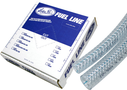 MOTION PRO Braided Vinyl Fuel Line 5/16" x 25' for High-Pressure Applications