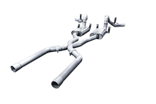 ARH GM G-Body Headers Back Exhaust System 78-88 - 3" x 2-1/2" Small Block / With Mufflers / Side Exit - 150352-150368