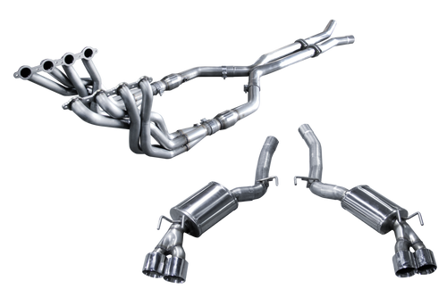 ARH CAMARO V8 ZL1/1LE FULL SYSTEM (QUAD TIPS) 2012-2015 - 1-7/8" x 3" / No Cats - CAV8-12178300FSNC