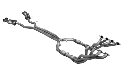 ARH Camaro V8 2016-2024 Full System Quad Tips - 1-7/8" x 3" / With Cats - CAV8-16178300FSQWC