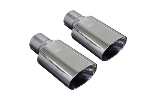 ARH Chevelle Tips - Double Walled, Polished Stainless Steel - 2-1/2" x 2-1/2" - CHV-68212212TP