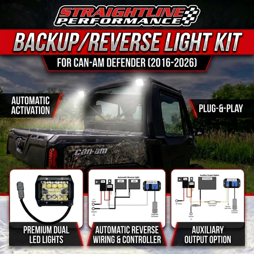 Straightline Performance 282-114 Smart Wire Reverse Light Kit Dual Light with AUX for Easy Vehicle Backup Lighting