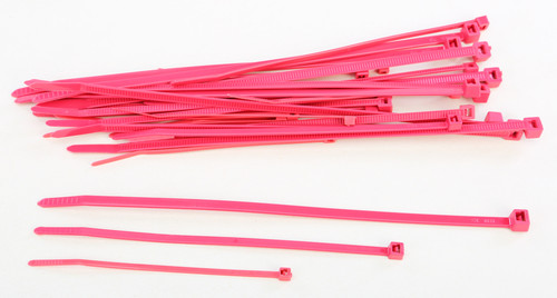 HELIX Assorted Cable Ties Red, 30-Pack - 4, 6, and 8 Inch Sizes
