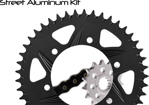 Vortex CK4247 Sprocket and Chain Kit for 520 Series with 16/39T Black finish