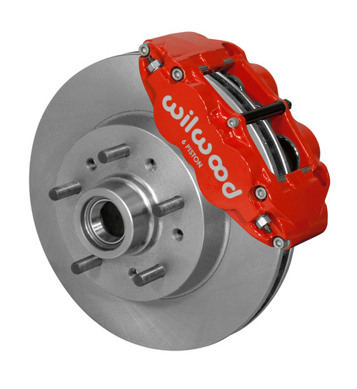 Wilwood kit front 60-63 GM C10 truck FNSL6R 11.86 rotor red - 140-14526-R Photo - Primary