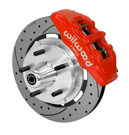 Wilwood kit front PINTO/MUSTANG ii 74-78 DP6 5X5.00 hub 12.19 rotor SRP red - 140-14531-DR Photo - Primary