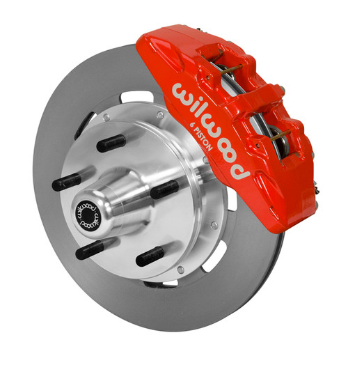Wilwood kit front wwe pro spindle DP6 5X5.00 hub 12.19 rotor red - 140-14533-R Photo - Primary