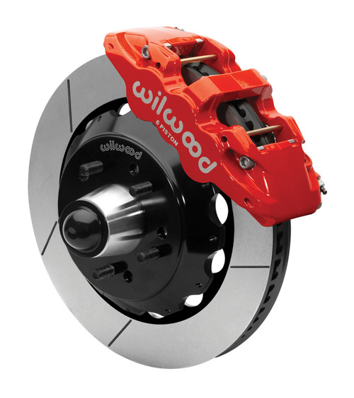 Wilwood kit front AERO6 wwe 63-87 C10 iron pro spindle 14.00 rotor GT 5 lug red - 140-15943-R Photo - Primary