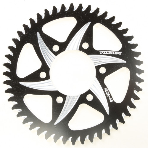 VORTEX Rear Cat5 Sprocket Aluminum 48T for 520 Chain - Black with Silver Highlights
