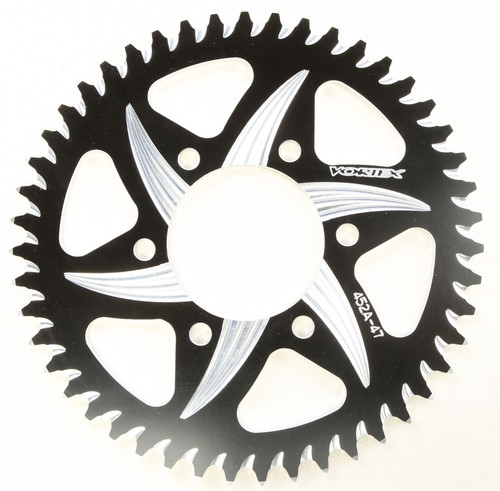 VORTEX Rear Cat5 Sprocket Aluminum 47-Tooth for 520 Chain - Black with Silver Highlights