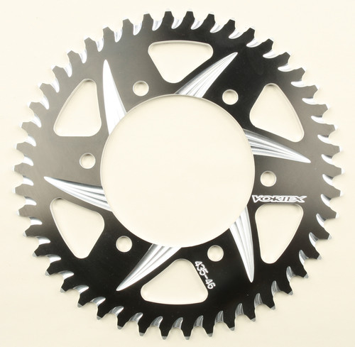 VORTEX Rear Cat5 Sprocket Aluminum 46T for 520 Chain - Black Kawasaki, Suzuki, Yamaha