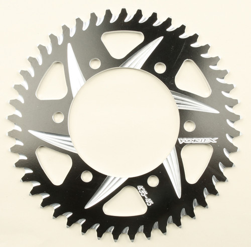 VORTEX Rear Cat5 Sprocket Aluminum 45T for 520 Chains - Black Kawasaki, Suzuki, Yamaha
