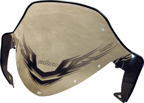 POWERMADD Cobra W/S Mid Clear/Black 13-Inch Polaris Windshield – Part 11931