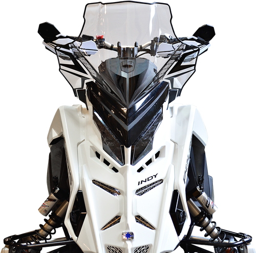 POWERMADD Cobra Windshield Mid Clear/Black 18 Inch - Part Number 14630