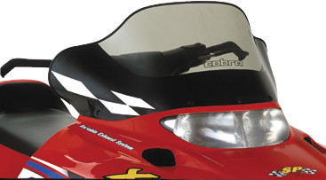 POWERMADD Cobra Windshield Low Smoke White 13.25" Polished Edge (Part #11533)