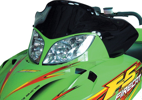 POWERMADD Cobra Windshield Low Black 14.25" for Firecat and Sabercat