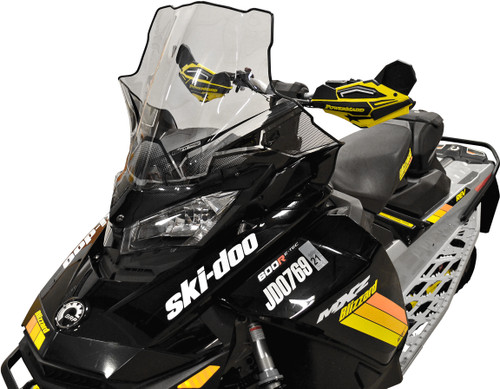 POWERMADD Cobra W/S Mid Clear/Black 20-Inch for Gen4 Snowmobiles (Part #13630)